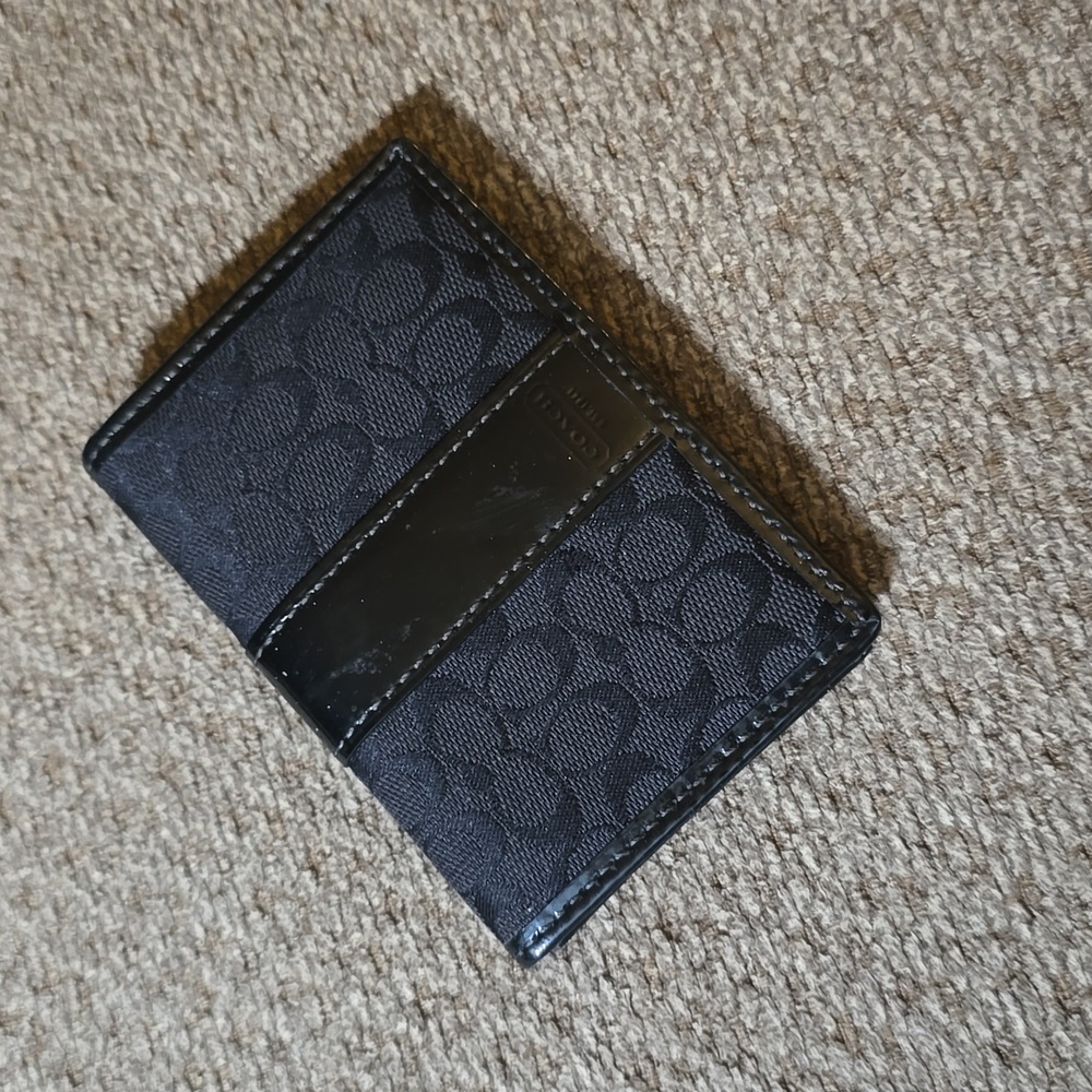 Coach Signature Black Card Case